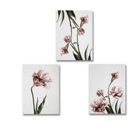 Elegant Pink Green Tulips Botanical Floral Posters Canvas Paintings  Wall Art Pictures for Living Room Bedroom Home Decoration