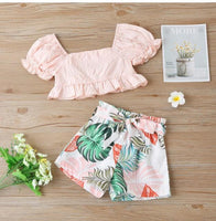 Sweet Toddler Baby Girl Kid Straped Ruffle Red Tops Watermelon Shorts Headwear Sunsuit Clothes Summer Girls Clothing 3PCS