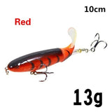 1PCS Whopper Plopper 10cm/13g Topwater Fishing Lure Artificial Hard Bait Plopper Soft Rotating Tail Fishing Tackle Fishing Bait