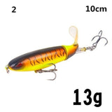1PCS Whopper Plopper 10cm/13g Topwater Fishing Lure Artificial Hard Bait Plopper Soft Rotating Tail Fishing Tackle Fishing Bait