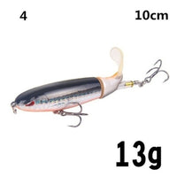 1PCS Whopper Plopper 10cm/13g Topwater Fishing Lure Artificial Hard Bait Plopper Soft Rotating Tail Fishing Tackle Fishing Bait