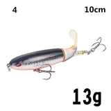1PCS Whopper Plopper 10cm/13g Topwater Fishing Lure Artificial Hard Bait Plopper Soft Rotating Tail Fishing Tackle Fishing Bait