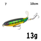 1PCS Whopper Plopper 10cm/13g Topwater Fishing Lure Artificial Hard Bait Plopper Soft Rotating Tail Fishing Tackle Fishing Bait