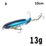 1PCS Whopper Plopper 10cm/13g Topwater Fishing Lure Artificial Hard Bait Plopper Soft Rotating Tail Fishing Tackle Fishing Bait