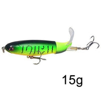 1PCS Whopper Plopper 10cm/13g Topwater Fishing Lure Artificial Hard Bait Plopper Soft Rotating Tail Fishing Tackle Fishing Bait