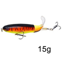 1PCS Whopper Plopper 10cm/13g Topwater Fishing Lure Artificial Hard Bait Plopper Soft Rotating Tail Fishing Tackle Fishing Bait