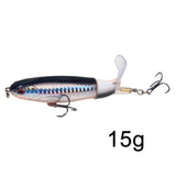1PCS Whopper Plopper 10cm/13g Topwater Fishing Lure Artificial Hard Bait Plopper Soft Rotating Tail Fishing Tackle Fishing Bait