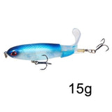 1PCS Whopper Plopper 10cm/13g Topwater Fishing Lure Artificial Hard Bait Plopper Soft Rotating Tail Fishing Tackle Fishing Bait