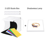 PULUZ 20cm Lightbox Photo Studio box+LED Photography Shadowless Light Lamp Panel Studio Shooting Tent Box Kit &amp;6 Color backdrops