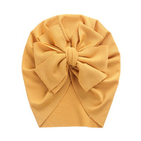 Solid Ribbed Bunny Knot Turban Hats for Baby Boys Girls Beanies Striped Thin Elastic Caps Bonnet Newborn Toddler 0-4T Headwraps