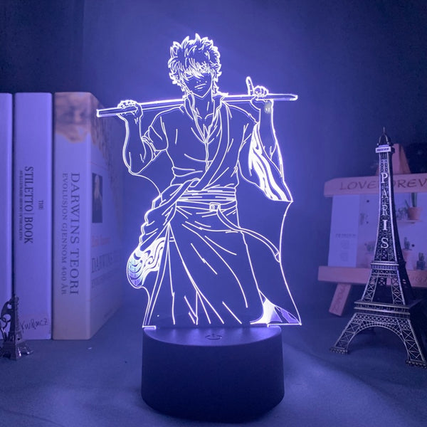Gintama Gintoki Sakata Led Night Light for Bedroom Decor Colorful Nightlight Anime Gift Gintama 3d Lamp Gintoki Sakata
