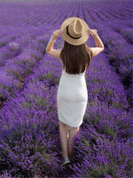 Huacan 5d Diamond Painting Girl New Arrivals Embroidery Lavender Mosaic Cross Stitch Flower Home Decor Diamond Art