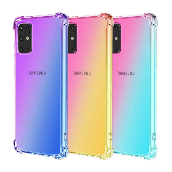 Gradient Colors Rainbow Shockproof Case For Samsung Galaxy S20 UItra S10 PIus S10E A30 A30S A50 A70 A20 A51 A21 A71 A31 Cover