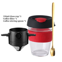 Coffee Filter Portable 304 Stainless Steel Drip Coffee Tea Holder Funnel Baskets Reusable Tea Infuser and Stand Coffee Dripper