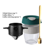 Coffee Filter Portable 304 Stainless Steel Drip Coffee Tea Holder Funnel Baskets Reusable Tea Infuser and Stand Coffee Dripper