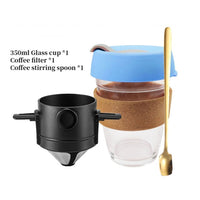 Coffee Filter Portable 304 Stainless Steel Drip Coffee Tea Holder Funnel Baskets Reusable Tea Infuser and Stand Coffee Dripper