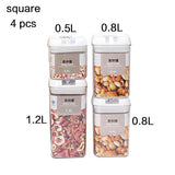 Kitchen Food Storage Container Box Plastic Candy Box Fruit Basket Grain Transparent Sealed Cans Multi-Capacity Kitchen Supplies