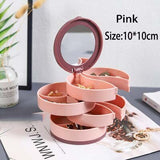 Fashion 4-Layers Drawers Jewelry Box Double-Door Necklaces Organizer Earrings Display Rings Holder High Capacity Gift For Women