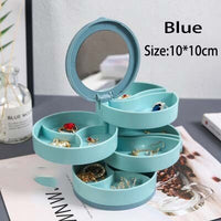 Fashion 4-Layers Drawers Jewelry Box Double-Door Necklaces Organizer Earrings Display Rings Holder High Capacity Gift For Women