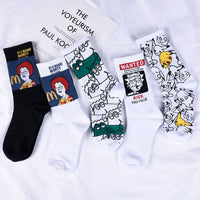 Korean Style Women Cute Skater Socks Women Set Men Funny Socks Hip Hop Cotton Long Crew Socks Calcetines De La Mujer Harajuku