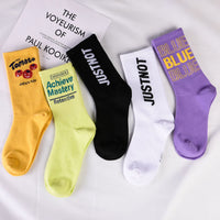 Korean Style Women Cute Skater Socks Women Set Men Funny Socks Hip Hop Cotton Long Crew Socks Calcetines De La Mujer Harajuku