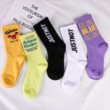Korean Style Women Cute Skater Socks Women Set Men Funny Socks Hip Hop Cotton Long Crew Socks Calcetines De La Mujer Harajuku