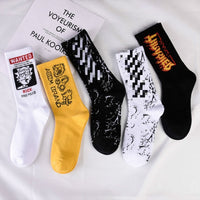 Korean Style Women Cute Skater Socks Women Set Men Funny Socks Hip Hop Cotton Long Crew Socks Calcetines De La Mujer Harajuku