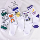 Korean Style Women Cute Skater Socks Women Set Men Funny Socks Hip Hop Cotton Long Crew Socks Calcetines De La Mujer Harajuku