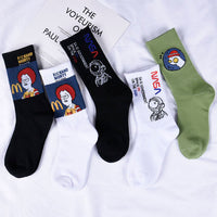 Korean Style Women Cute Skater Socks Women Set Men Funny Socks Hip Hop Cotton Long Crew Socks Calcetines De La Mujer Harajuku