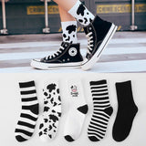 Korean Style Women Cute Skater Socks Women Set Men Funny Socks Hip Hop Cotton Long Crew Socks Calcetines De La Mujer Harajuku