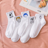 Korean Style Women Cute Skater Socks Women Set Men Funny Socks Hip Hop Cotton Long Crew Socks Calcetines De La Mujer Harajuku