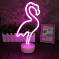 LED Neon Sign Light Holiday Flamingo Night Light Xmas Party Wedding Decoration Home Gift Cactus USB Battery Operation Neon Lamp