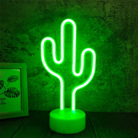 LED Neon Sign Light Holiday Flamingo Night Light Xmas Party Wedding Decoration Home Gift Cactus USB Battery Operation Neon Lamp