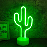 LED Neon Sign Light Holiday Flamingo Night Light Xmas Party Wedding Decoration Home Gift Cactus USB Battery Operation Neon Lamp