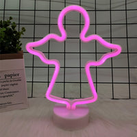LED Neon Sign Light Holiday Flamingo Night Light Xmas Party Wedding Decoration Home Gift Cactus USB Battery Operation Neon Lamp