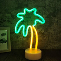 LED Neon Sign Light Holiday Flamingo Night Light Xmas Party Wedding Decoration Home Gift Cactus USB Battery Operation Neon Lamp