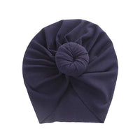 Solid Ribbed Bunny Knot Turban Hats for Baby Boys Girls Beanies Striped Thin Elastic Caps Bonnet Newborn Toddler 0-4T Headwraps