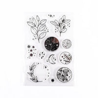 Moon Flowers Leaves Butterfly Stamp Rubber Clear Stamp Seal Scrapbook Photo Album Decorative Card Making Clear Stamps