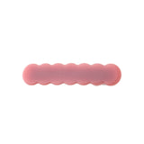 japan korean new design acrylic colid candy color Scallop shell bar shaped wave simple hair side clips grips barrettes kids baby