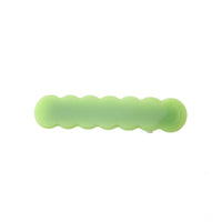 japan korean new design acrylic colid candy color Scallop shell bar shaped wave simple hair side clips grips barrettes kids baby