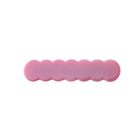 japan korean new design acrylic colid candy color Scallop shell bar shaped wave simple hair side clips grips barrettes kids baby