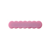 japan korean new design acrylic colid candy color Scallop shell bar shaped wave simple hair side clips grips barrettes kids baby