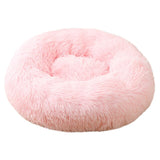 Round Donut Dog Bed Plush Pet Basket Cuddler Soft Warm Nest Cat Sleeping Bag Sofa Calming Cozy Cushion Beds for Small Large Dogs