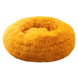 Round Donut Dog Bed Plush Pet Basket Cuddler Soft Warm Nest Cat Sleeping Bag Sofa Calming Cozy Cushion Beds for Small Large Dogs