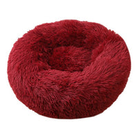 Round Donut Dog Bed Plush Pet Basket Cuddler Soft Warm Nest Cat Sleeping Bag Sofa Calming Cozy Cushion Beds for Small Large Dogs