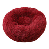 Round Donut Dog Bed Plush Pet Basket Cuddler Soft Warm Nest Cat Sleeping Bag Sofa Calming Cozy Cushion Beds for Small Large Dogs