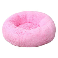 Round Donut Dog Bed Plush Pet Basket Cuddler Soft Warm Nest Cat Sleeping Bag Sofa Calming Cozy Cushion Beds for Small Large Dogs