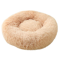 Round Donut Dog Bed Plush Pet Basket Cuddler Soft Warm Nest Cat Sleeping Bag Sofa Calming Cozy Cushion Beds for Small Large Dogs