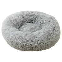 Round Donut Dog Bed Plush Pet Basket Cuddler Soft Warm Nest Cat Sleeping Bag Sofa Calming Cozy Cushion Beds for Small Large Dogs