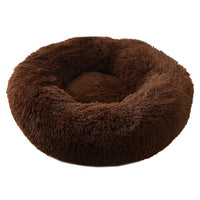 Round Donut Dog Bed Plush Pet Basket Cuddler Soft Warm Nest Cat Sleeping Bag Sofa Calming Cozy Cushion Beds for Small Large Dogs